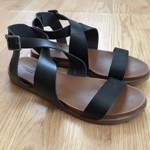 black sandals